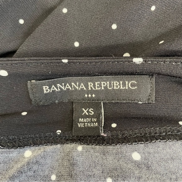 NEW Banana Republic Polka Dot Wrap Dress Black White Size Xtra Small - Picture 6 of 6